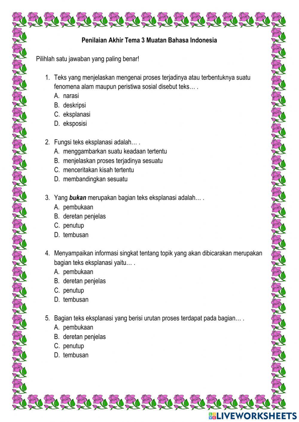 PAT3 Bahasa Indonesia