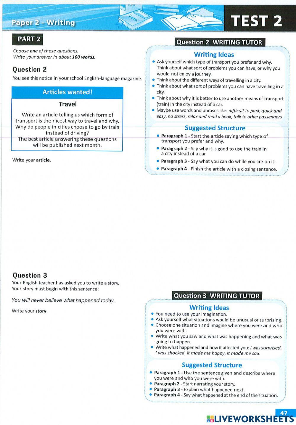 Simply pet reading test 2 online exercise for live worksheets