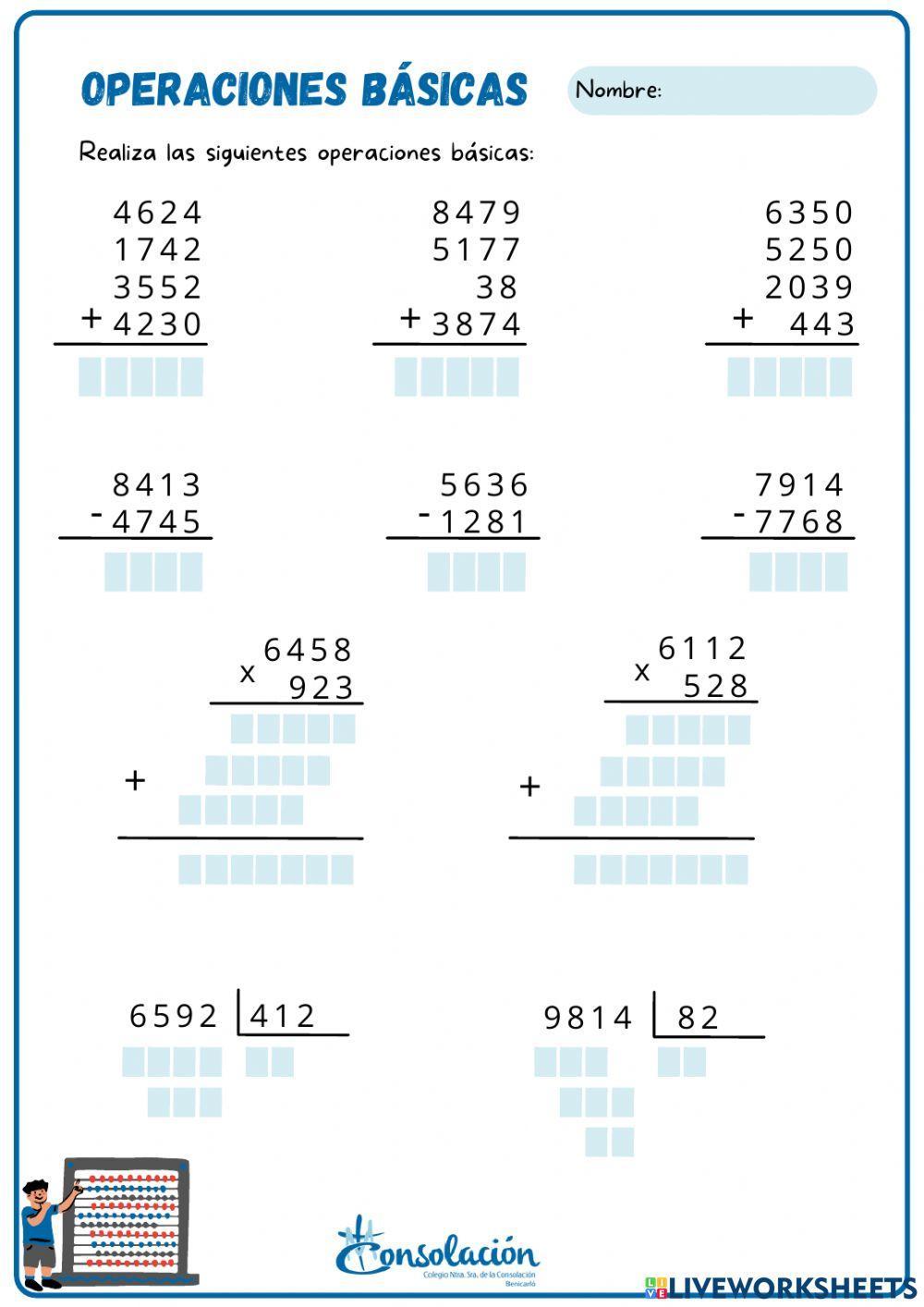 Operaciones básicas
