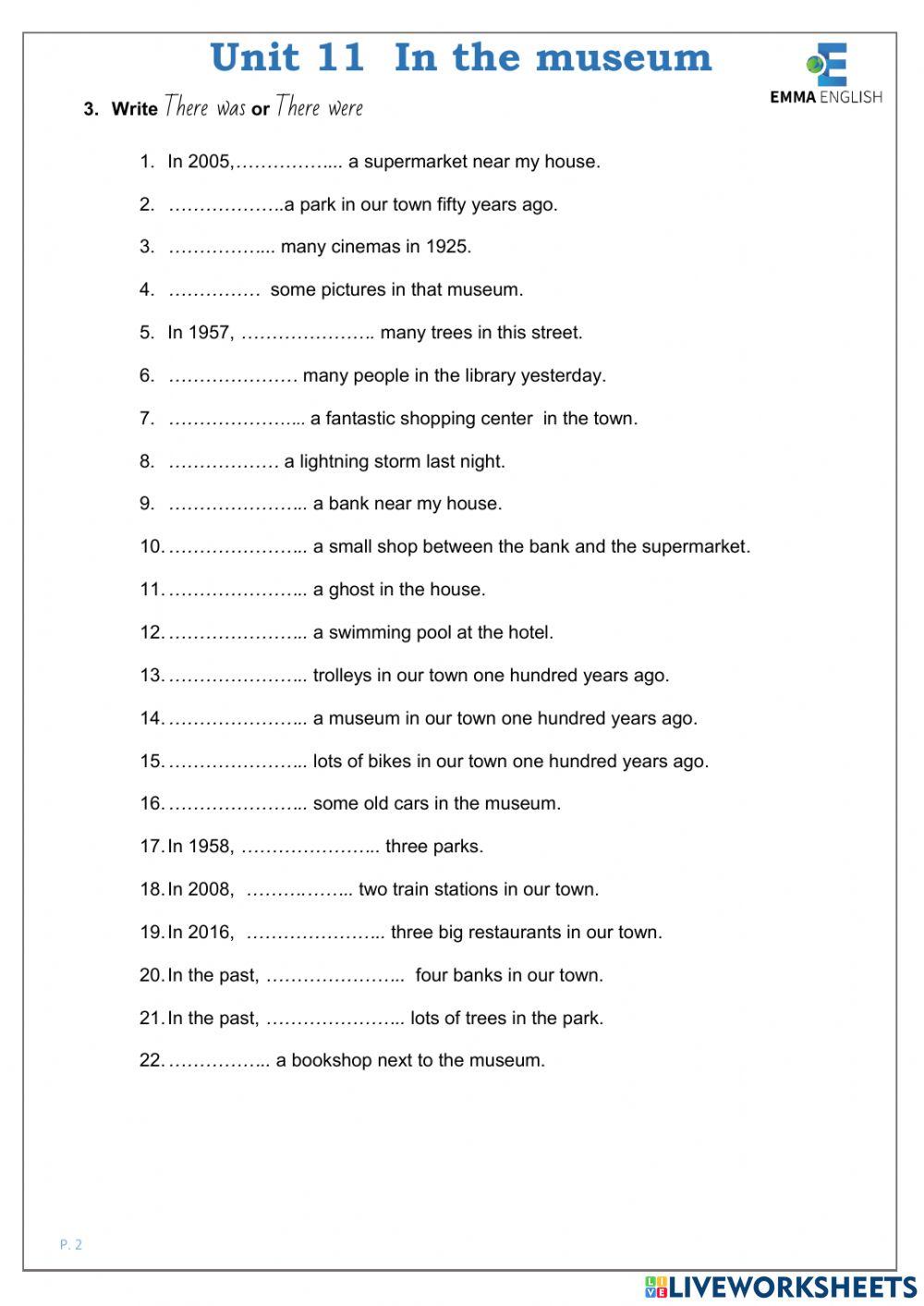 There was There were