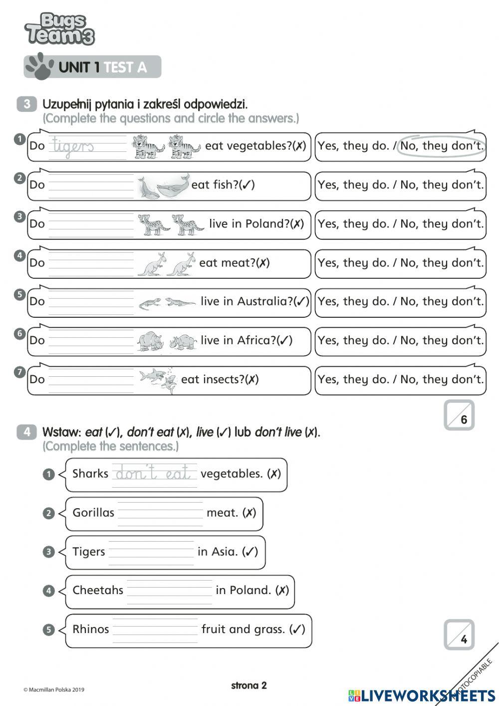 Bugs Team 3 - Unit 1 Test