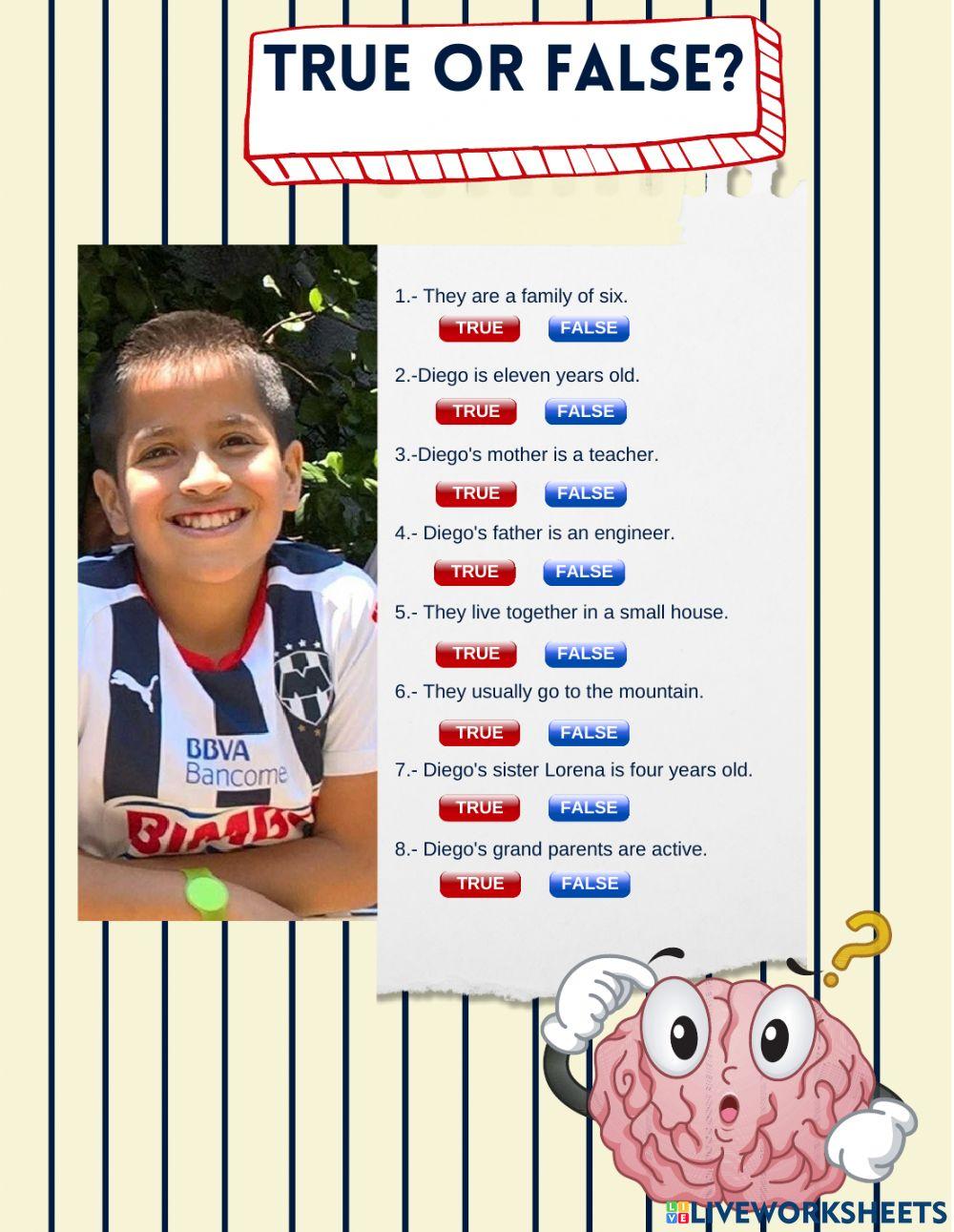 1693392 my family true or false english for children