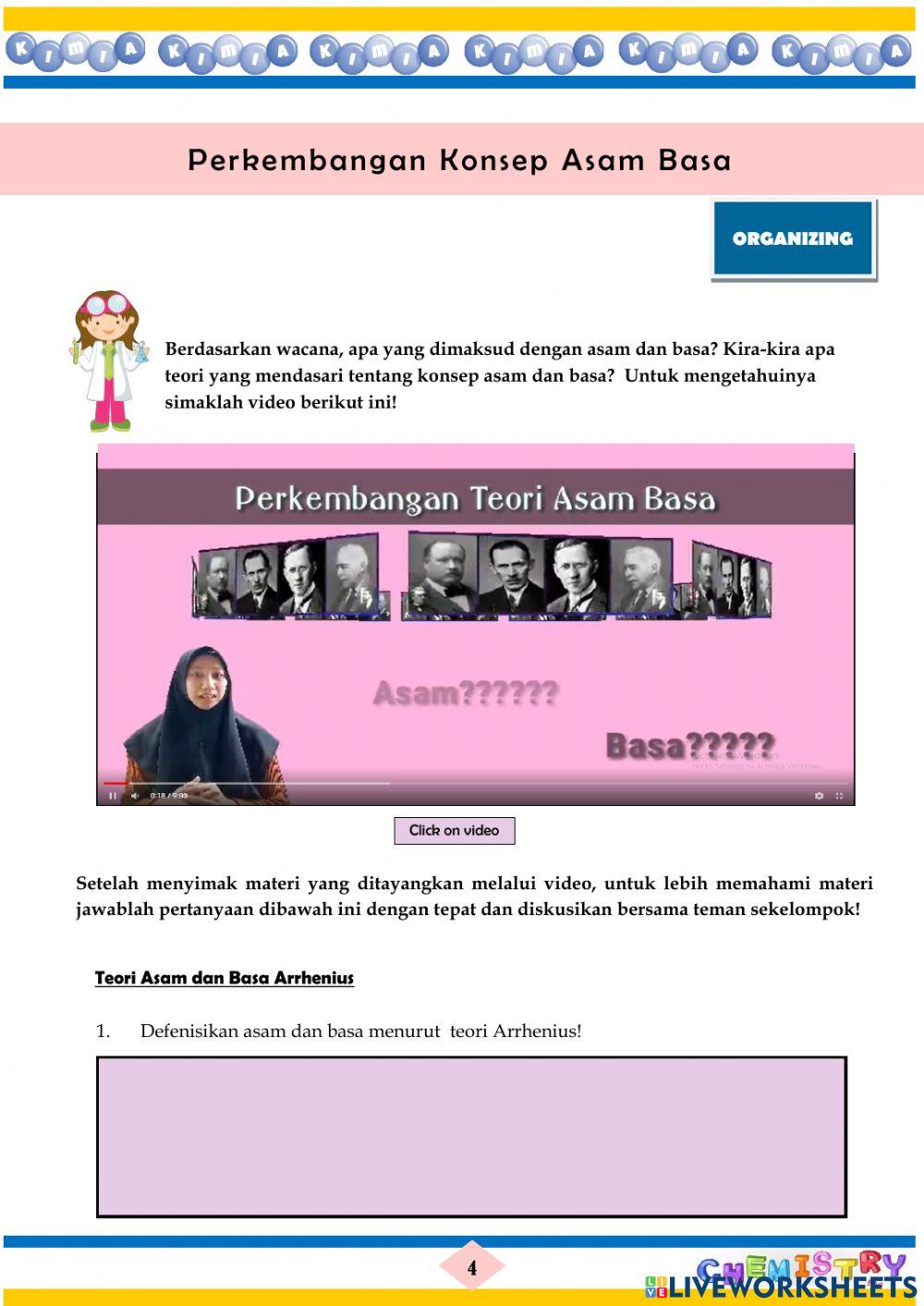 Perkembangan Teori Asam Basa