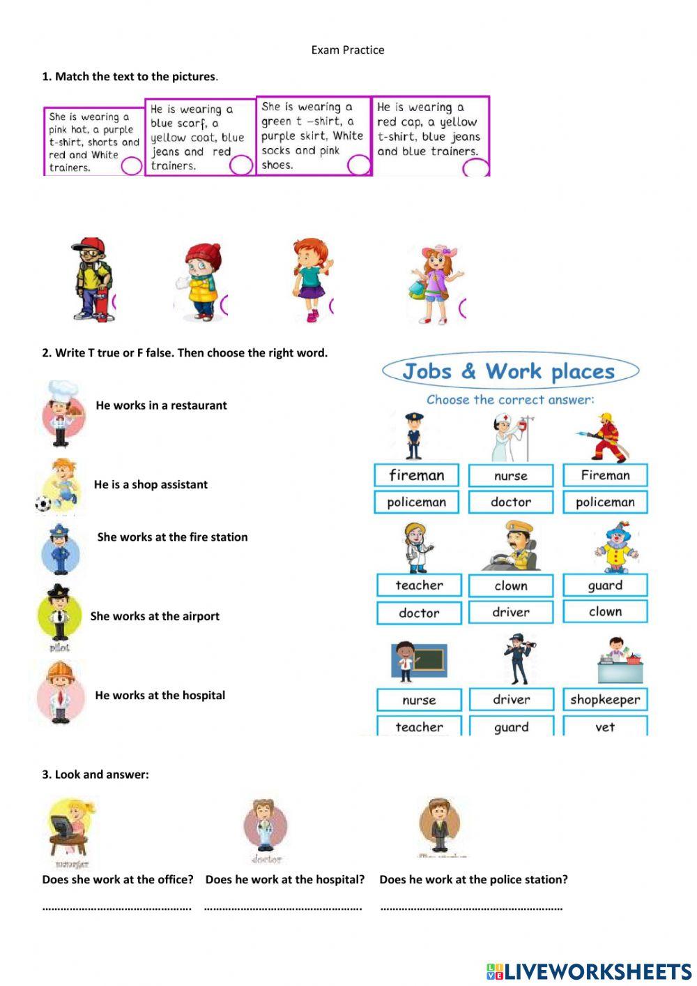 Practice for the exam