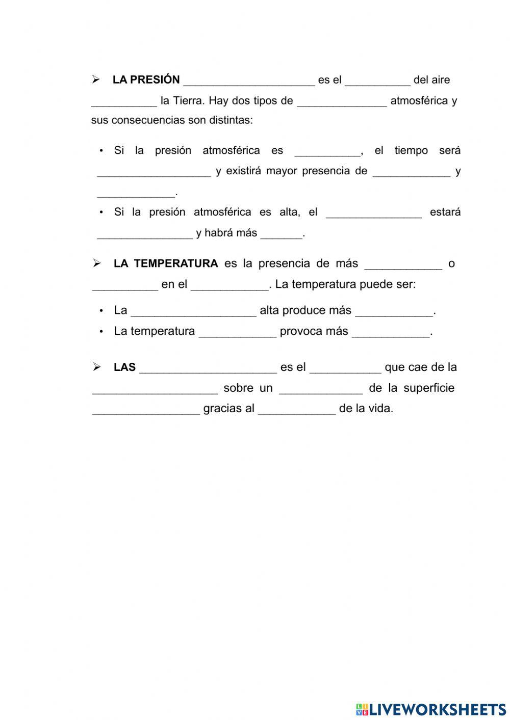 El tiempo atmosférico