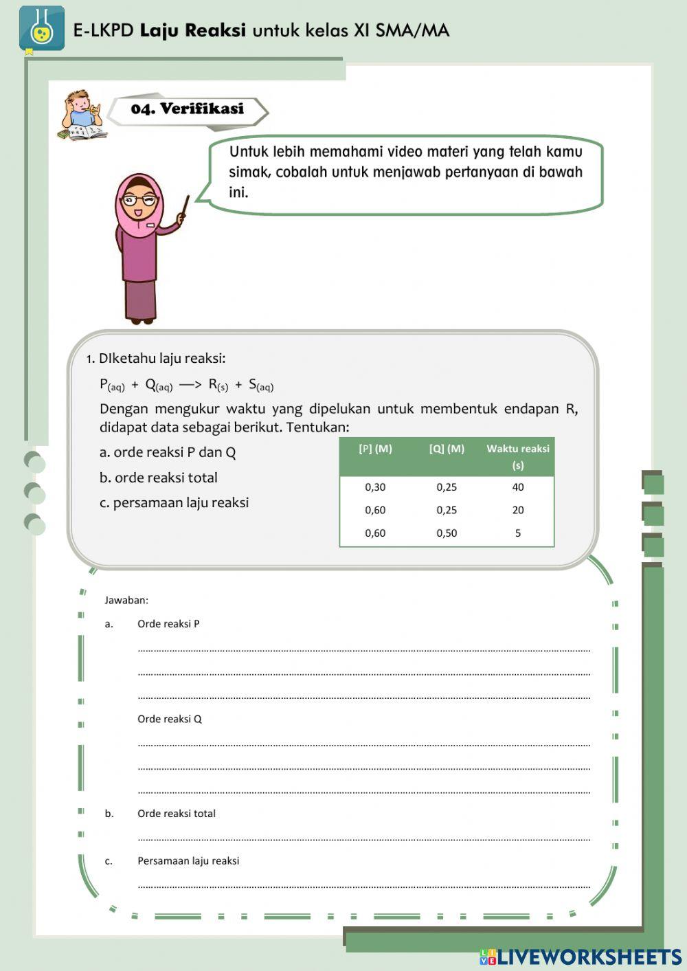 Laju Reaksi: Orde Reaksi & Persamaan Laju Reaksi