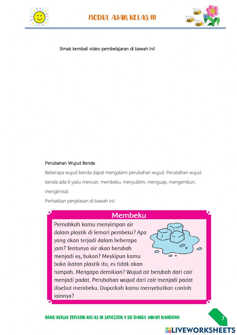 Wujud & Perubahan Benda