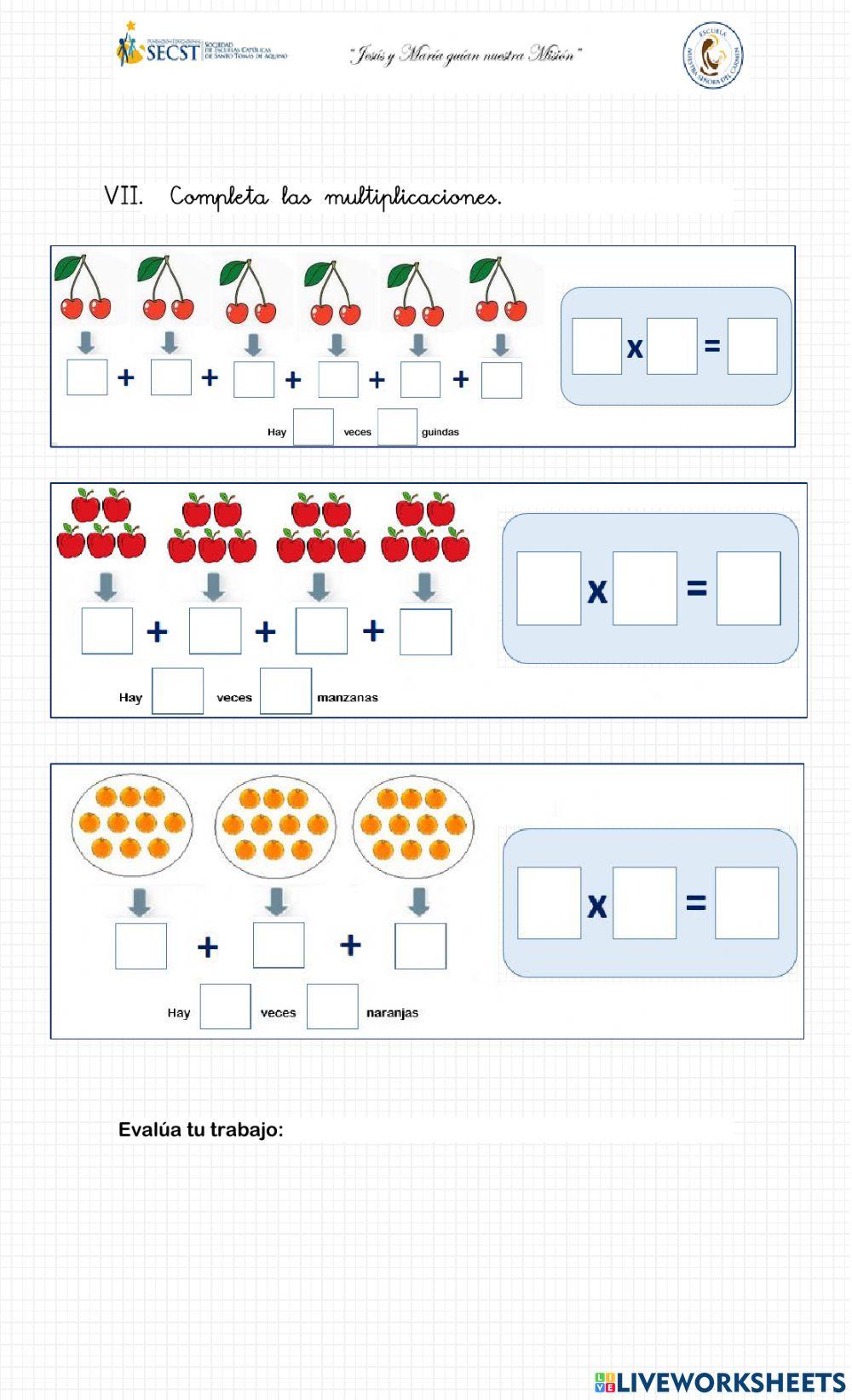 Control geometría, medición y multiplicación