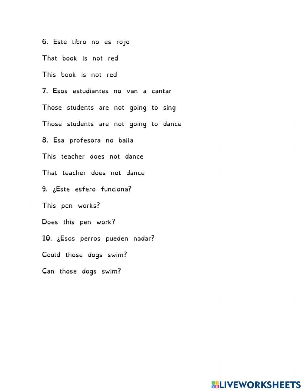 Adjetivos demostrativos