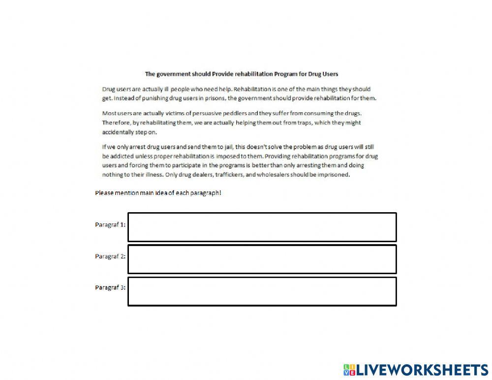 Analytical exposition: main idea