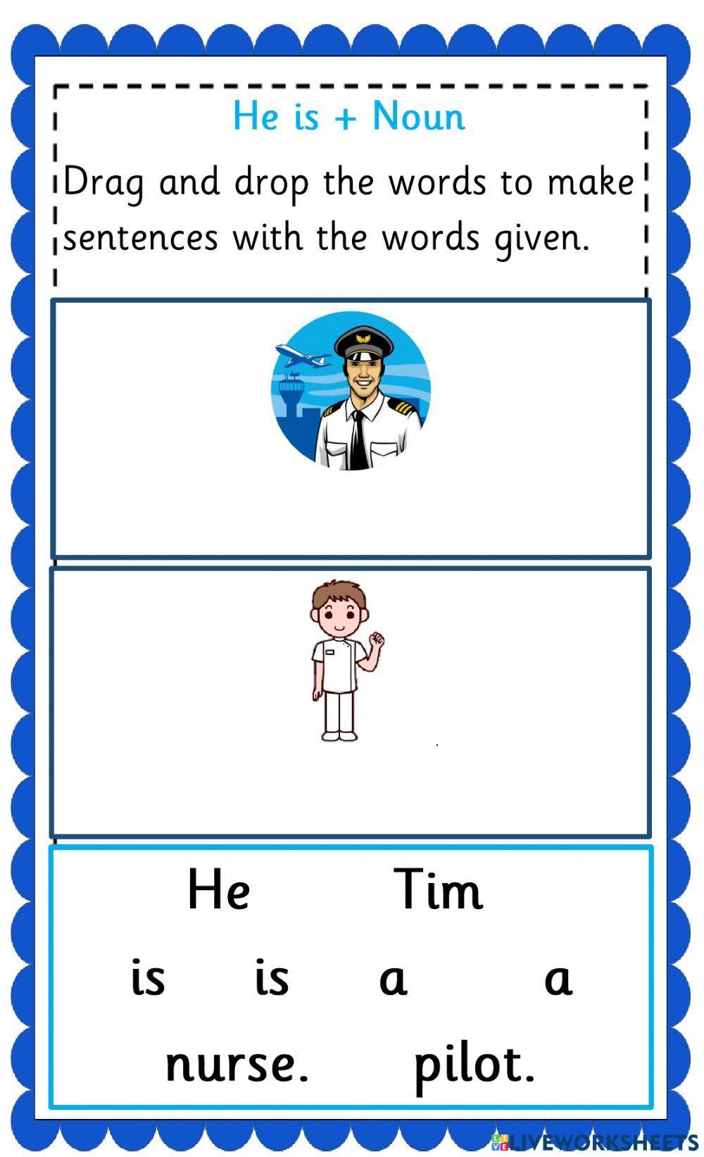 He is + noun He is + noun