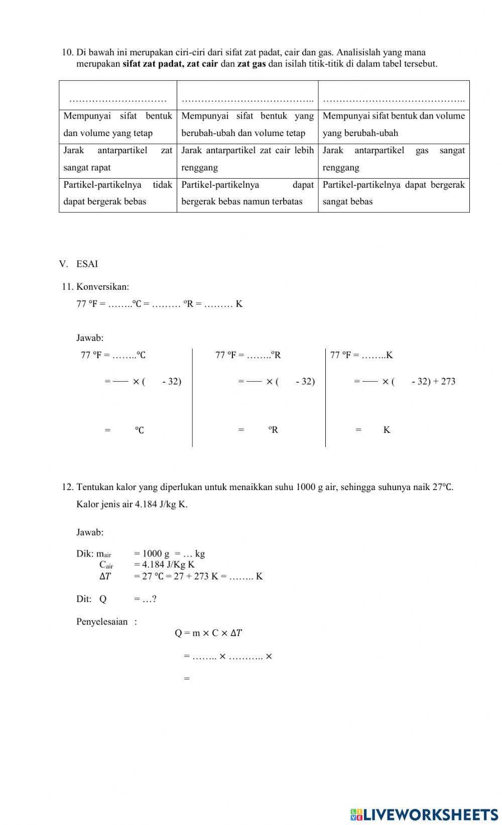 Soal IPA berbasis AKM kelas 7