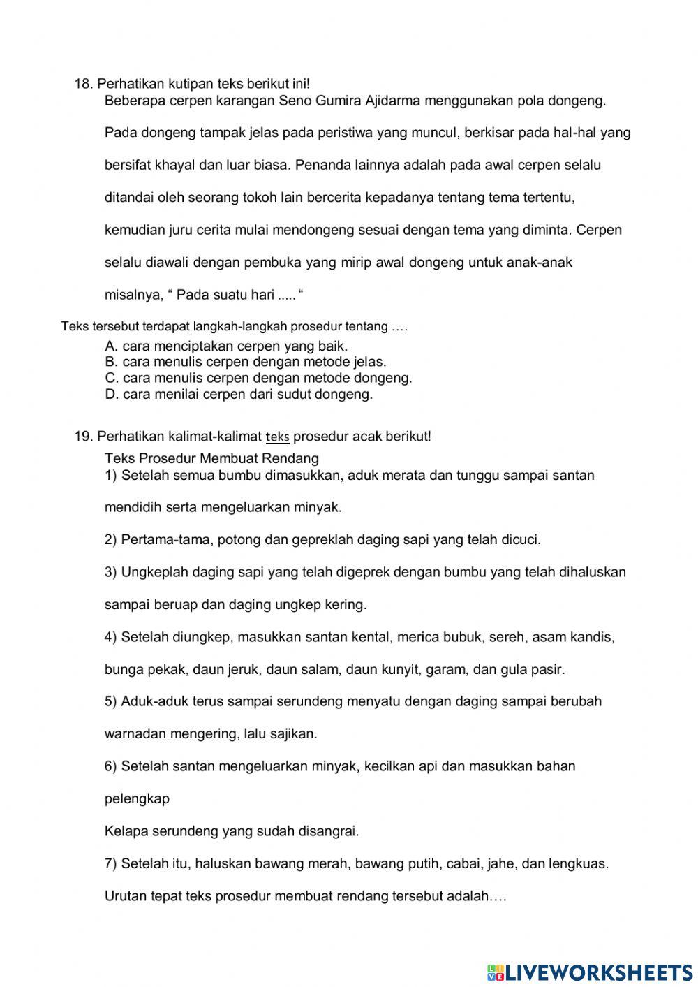 PAS Bahasa Indonesia Kelas 7