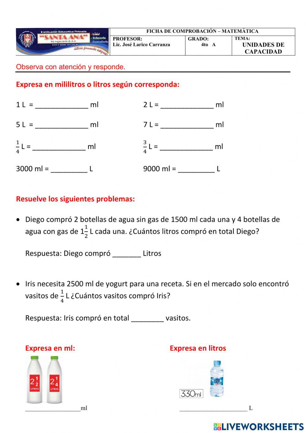 Undidades de capacidad