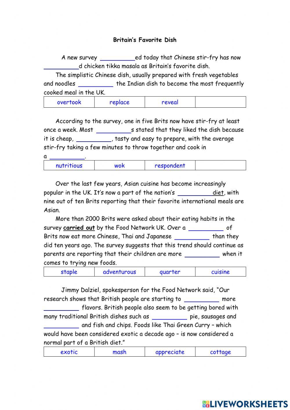 Britain's Favorite Dish