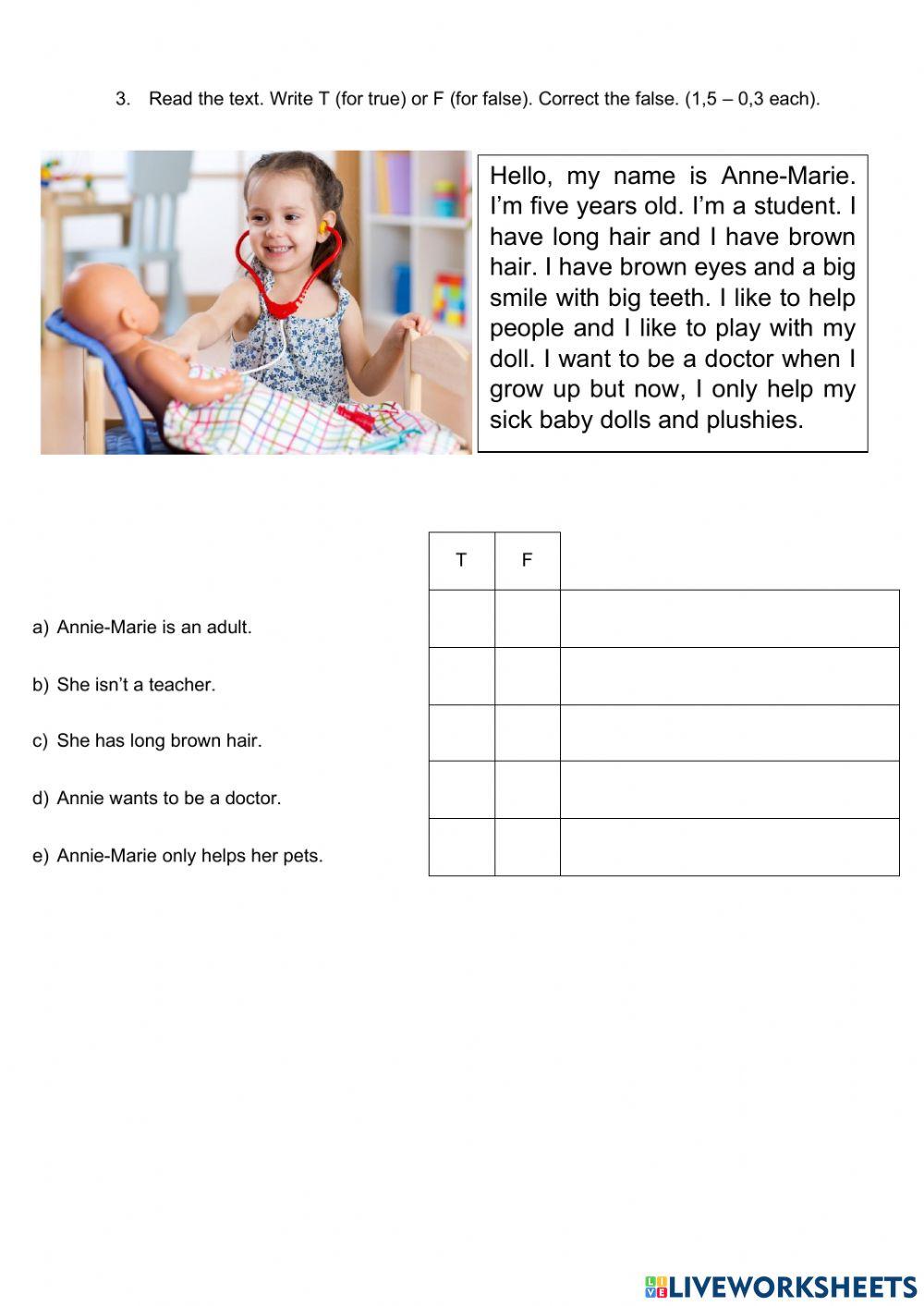 Final Written Test Kids 3