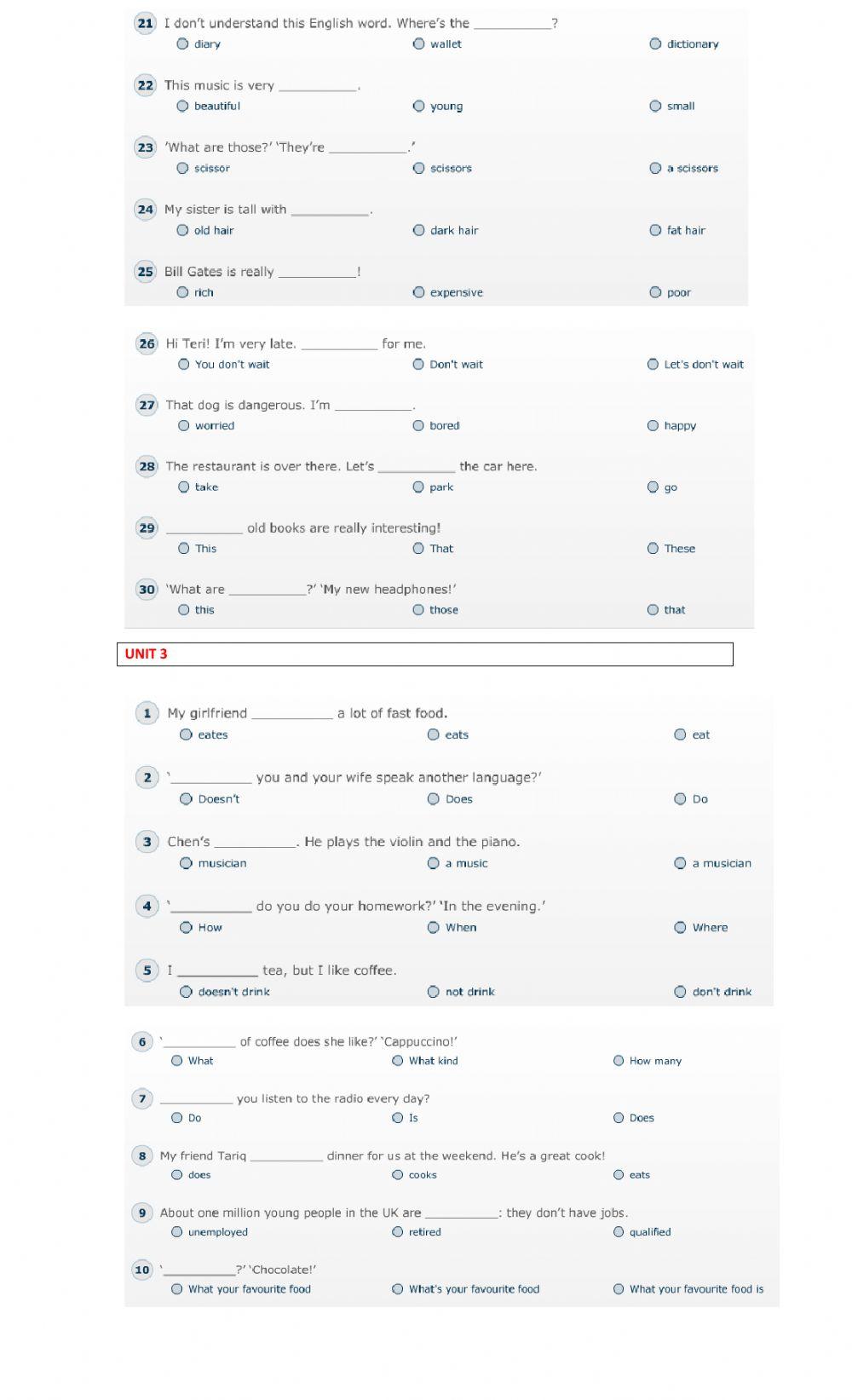 Final Revision - Elementary Level