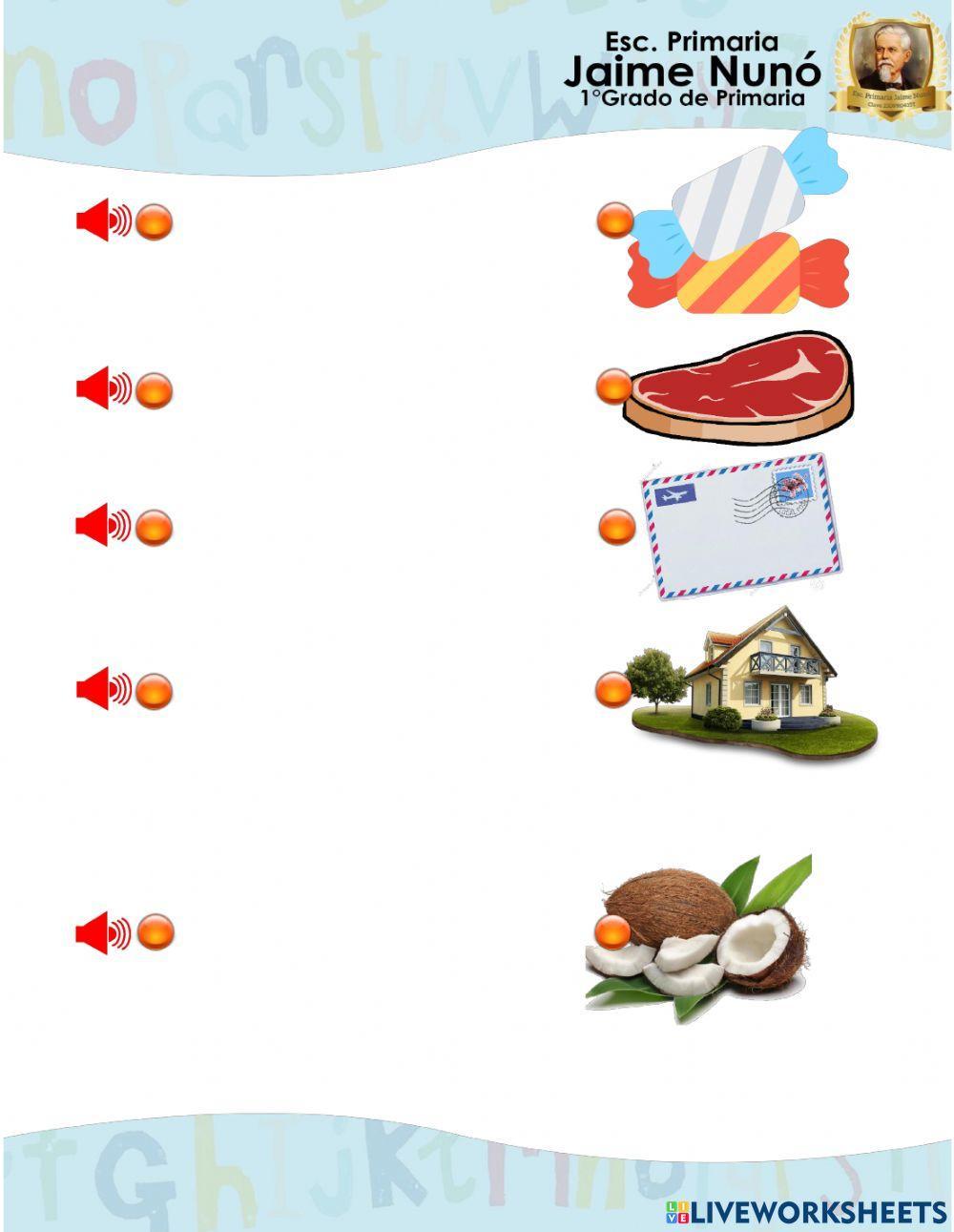 Une el audio con la imagen Letra C