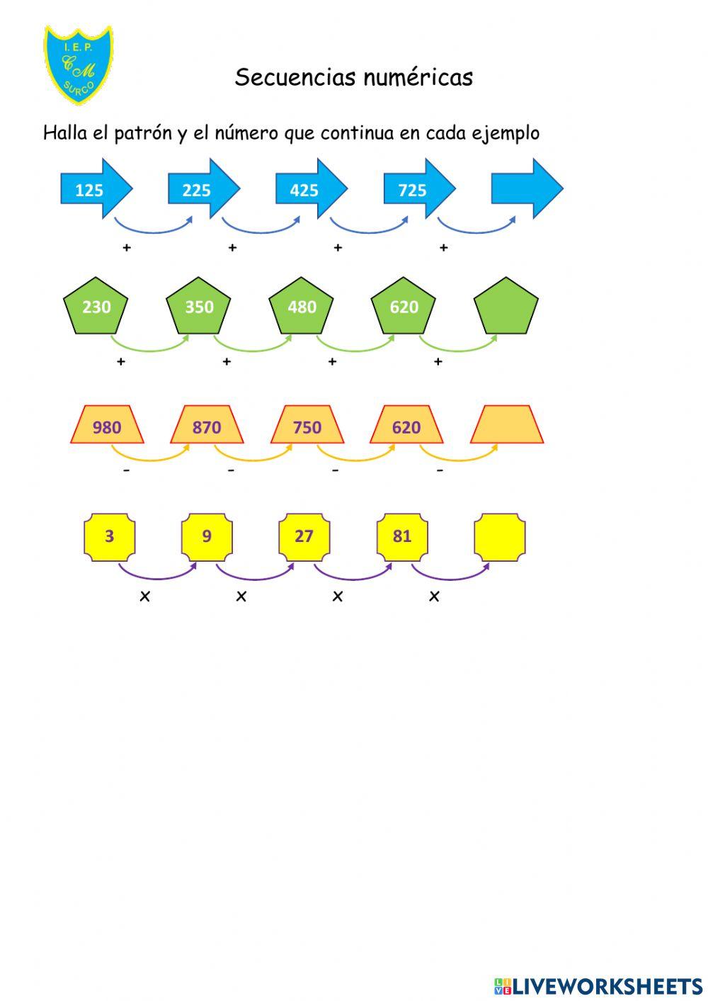 Secuencias numericas