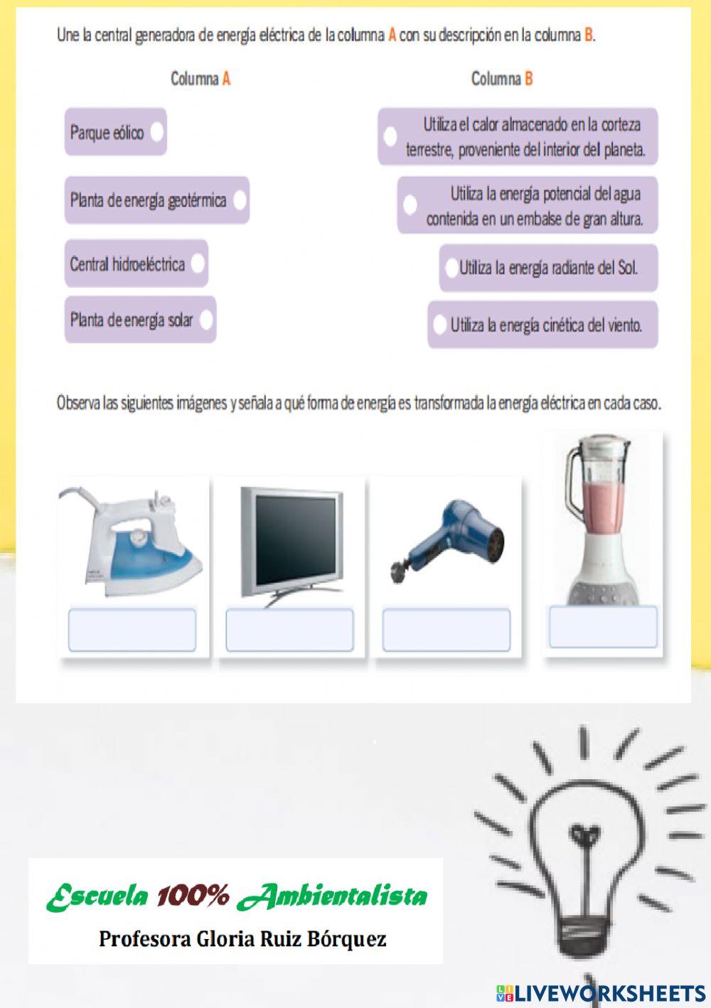 Transformaciones  energía eléctrica