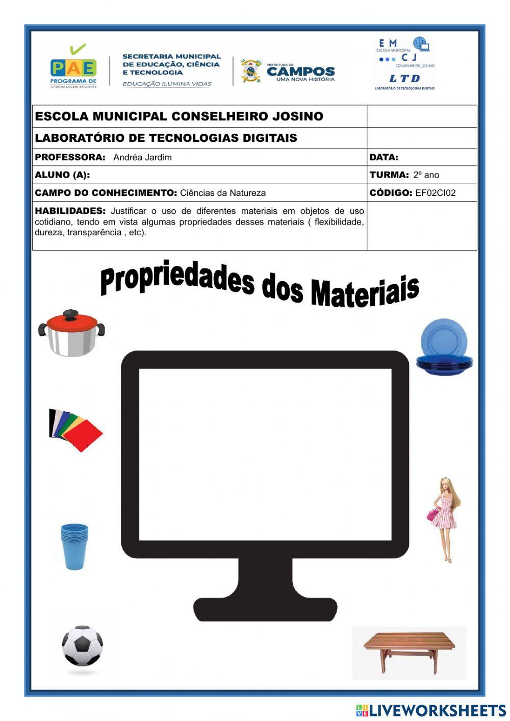 Propriedades dos materiais