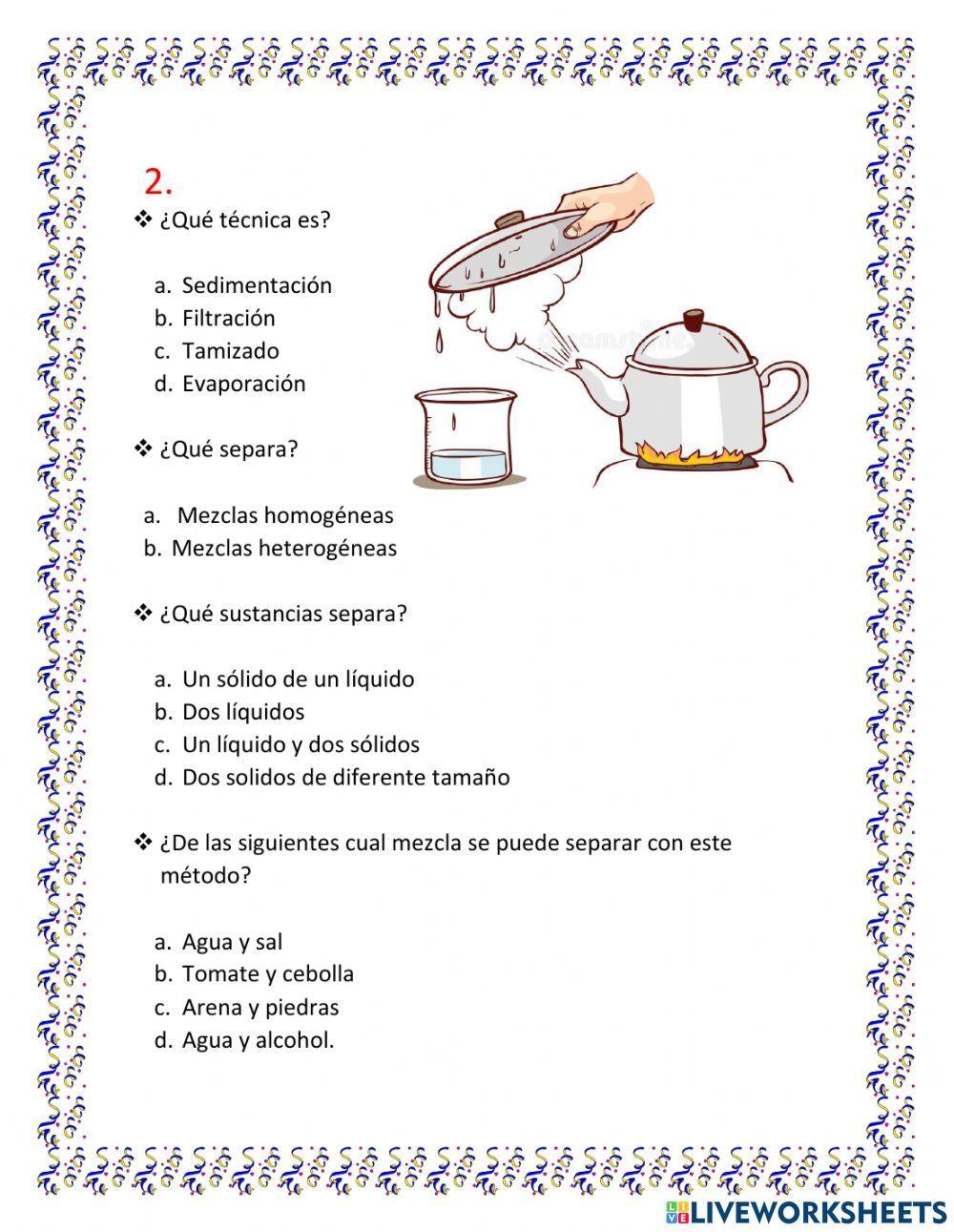 Metodos de separación de mezclas