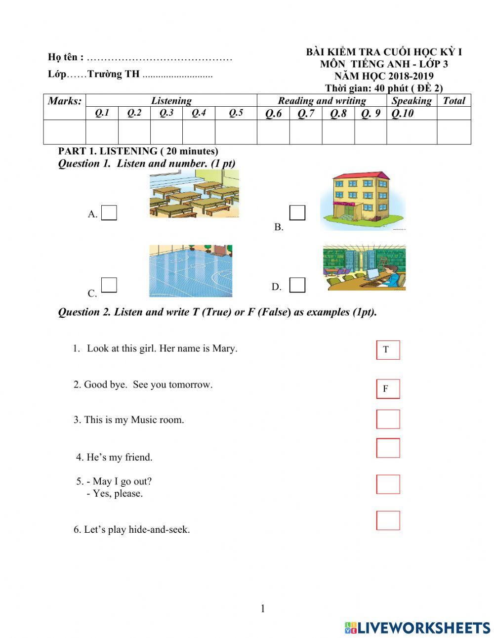 Đề thi hk 1- đề 2