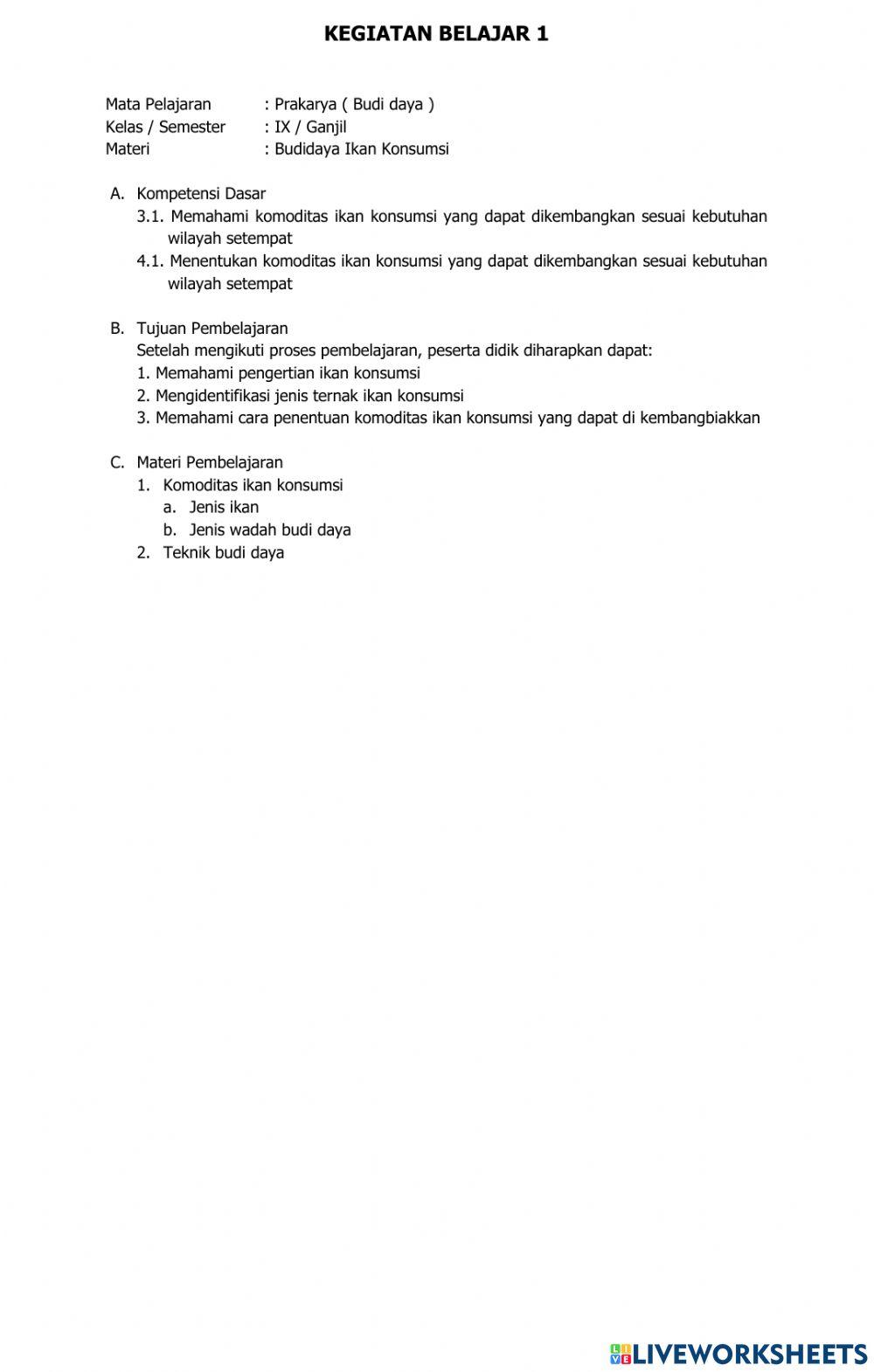 Budi daya ikan konsumsi