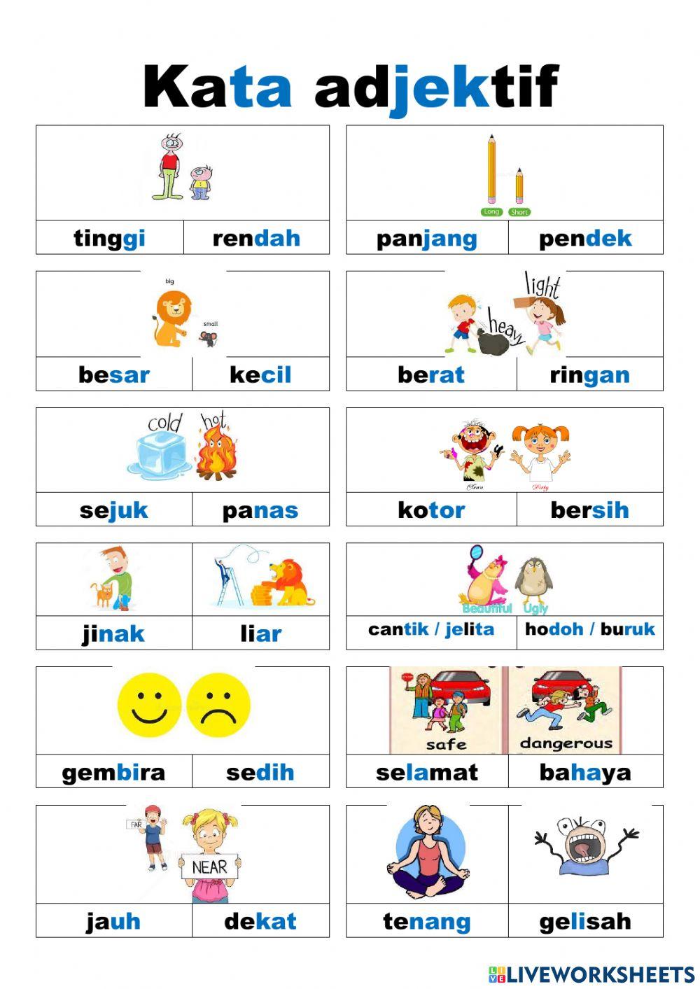 Kata Adjektif Tahun 3