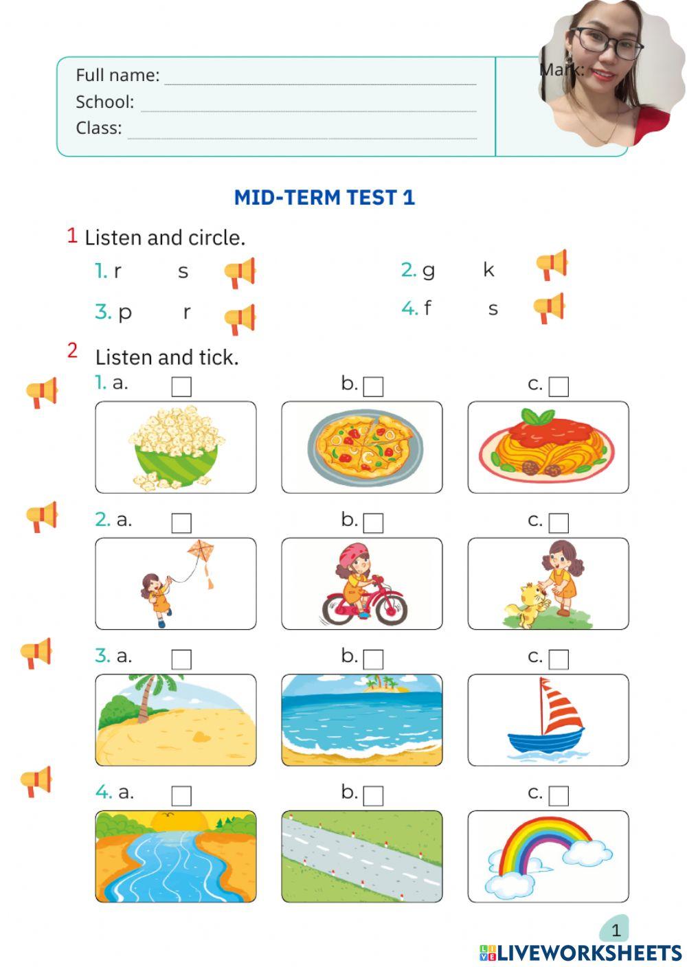 Grade 2- đề giữa kỳ 1