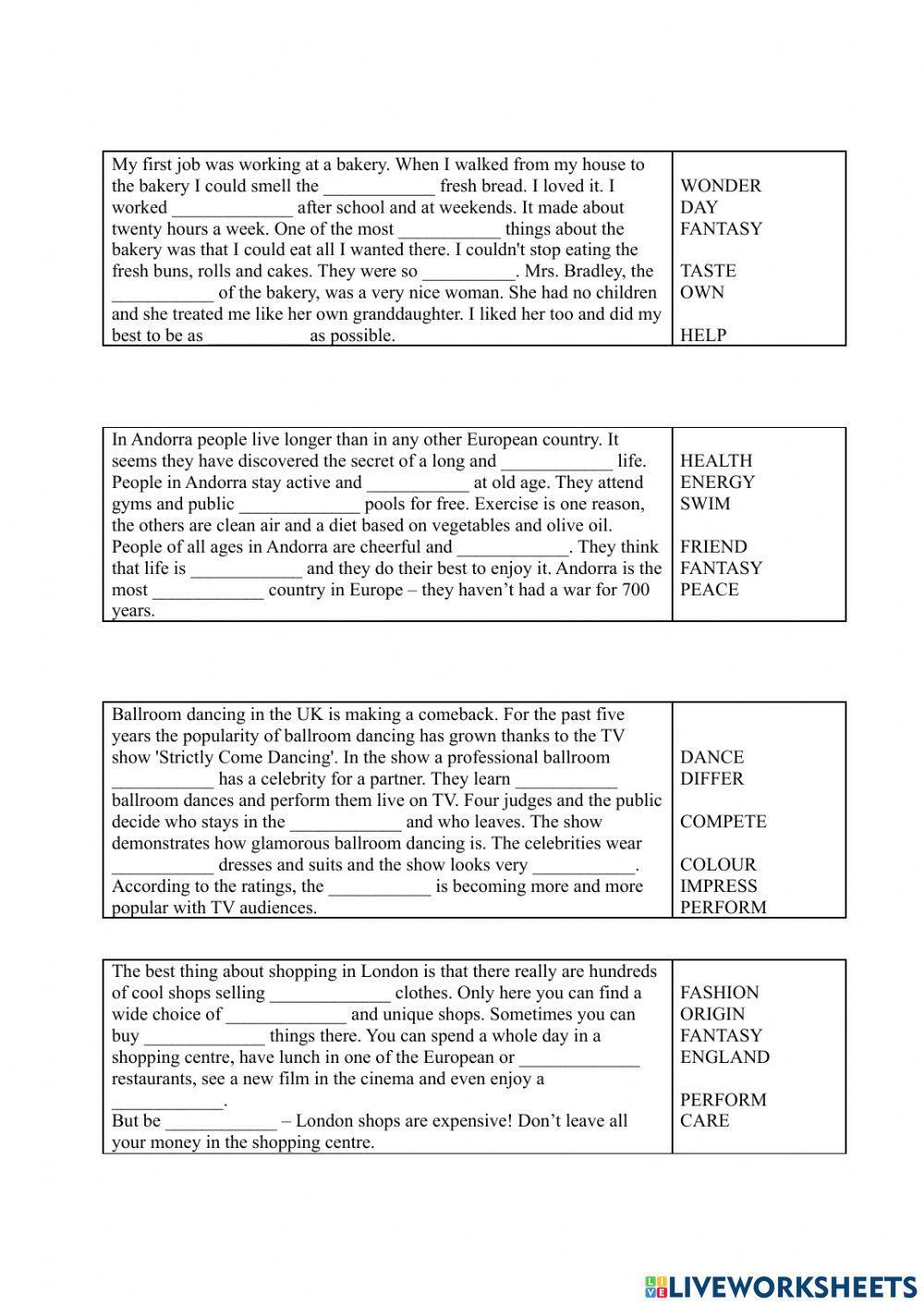 ОГЭ word formation