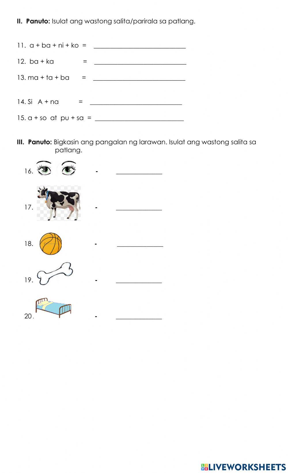 Third Summative Test in Mother Tongue (Part 2)