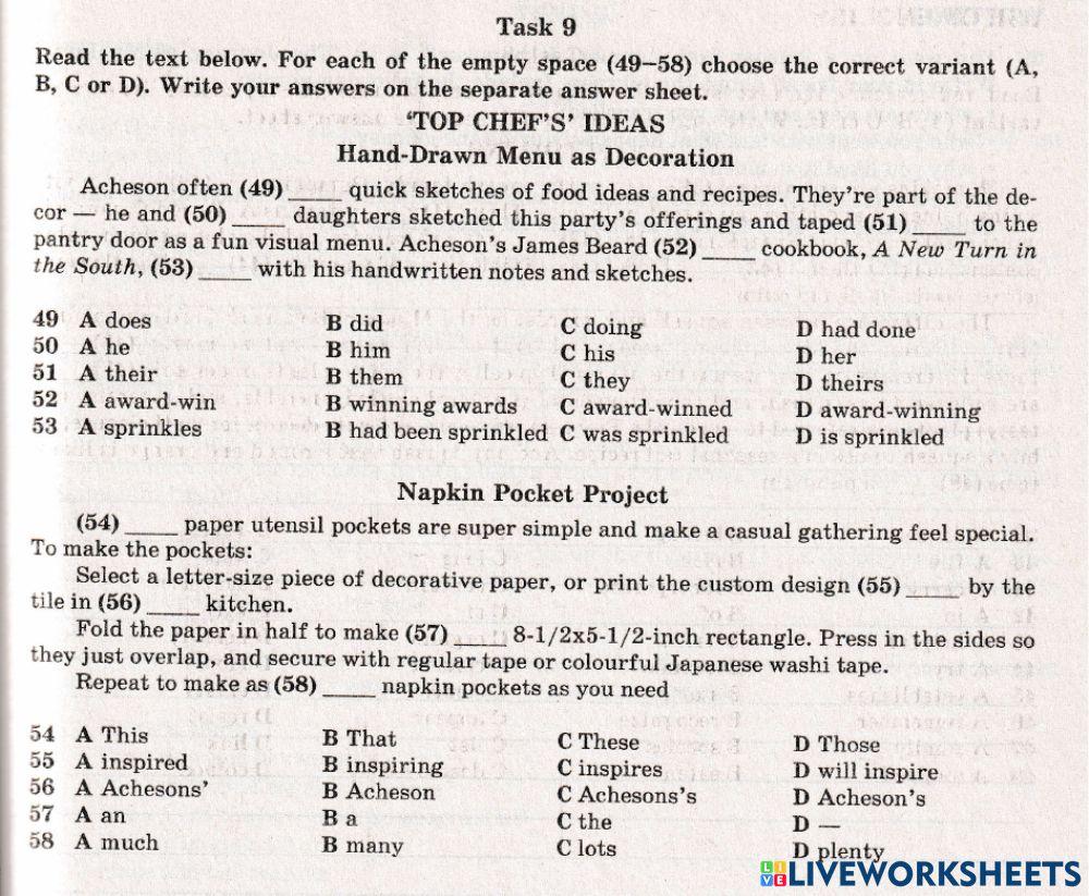 ZNO Use of English 8