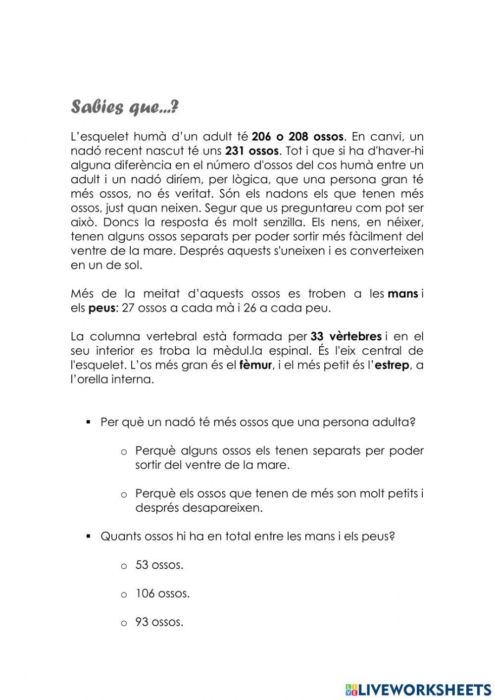 Curiositats dels ossos