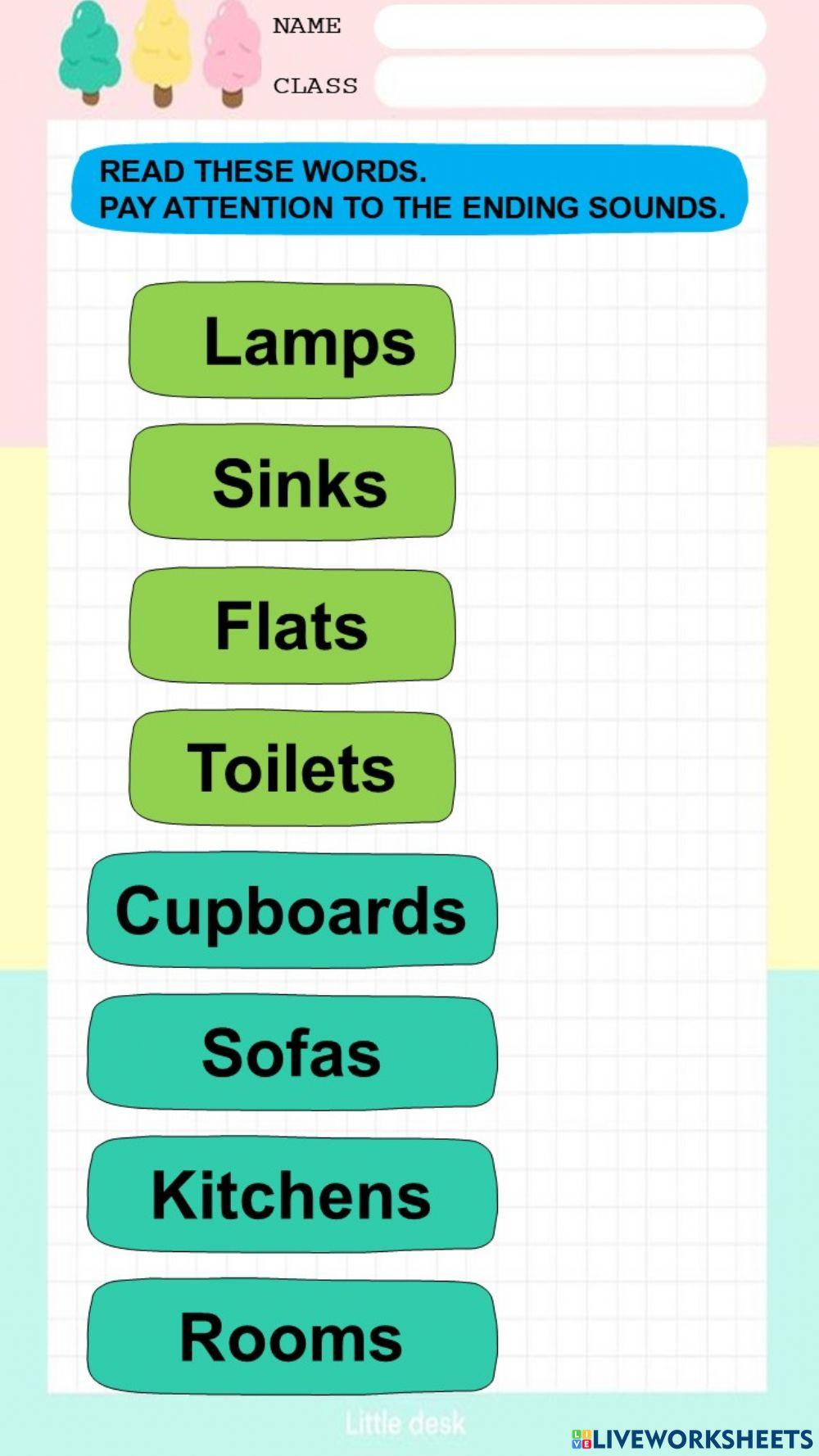 E6 Practise reading -s- and -z- sound
