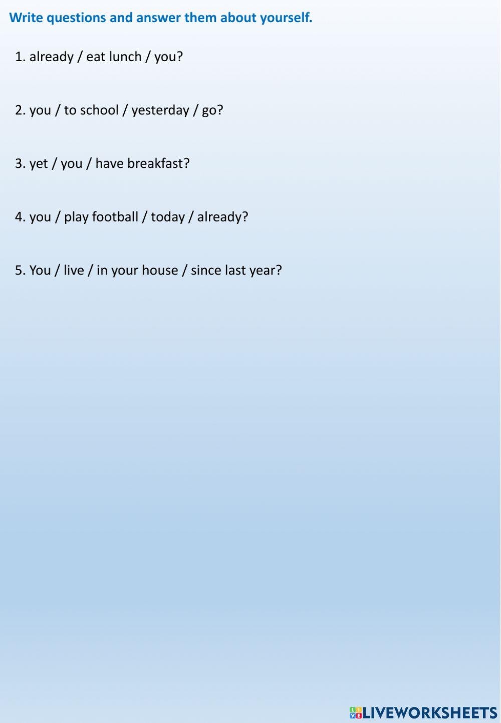 Present Perfect and Past Simple