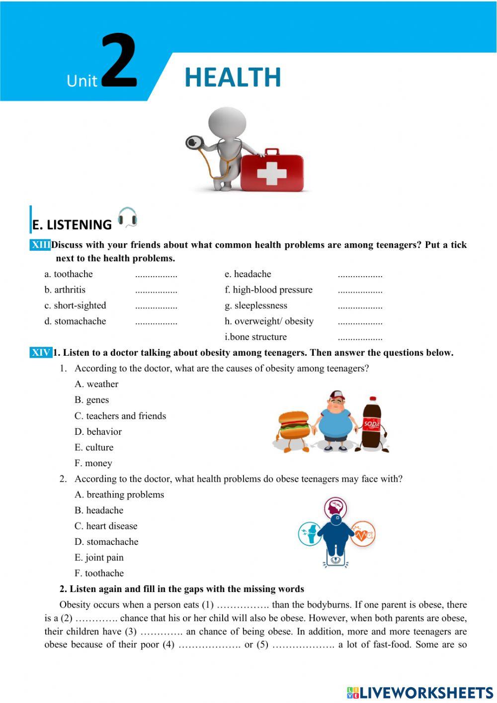 English 7 big4 unit 2 listening and writing