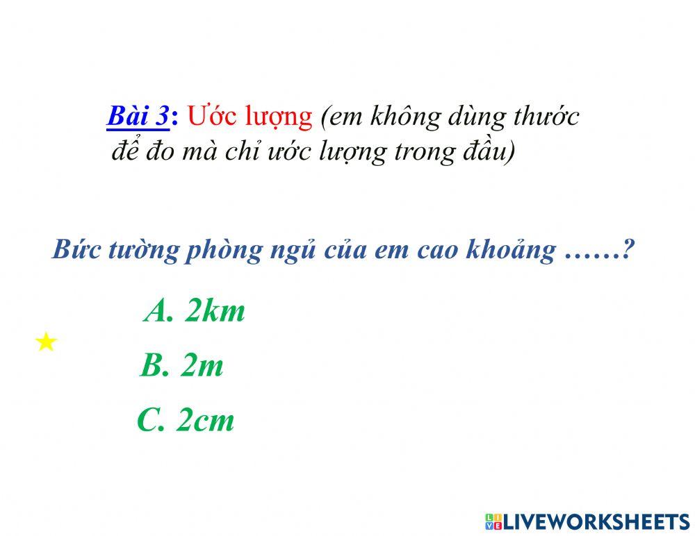 Thực hành đo độ dài