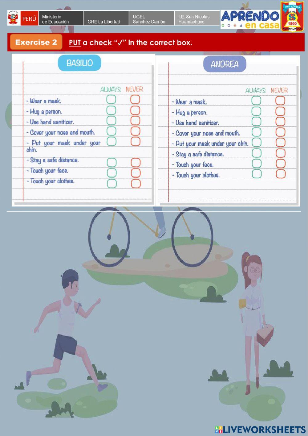 Week 30 - ENGLISH PRE A1 - Experience 8 - Activity 3. What I do!