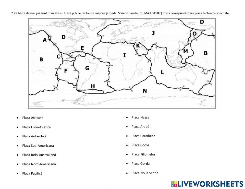 Fișa de lucru-structura internă-plăcile tectonice