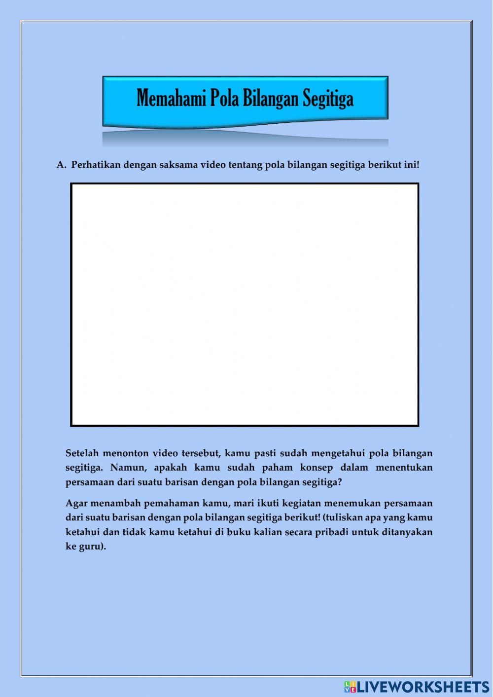 Pola Bilangan Segitiga