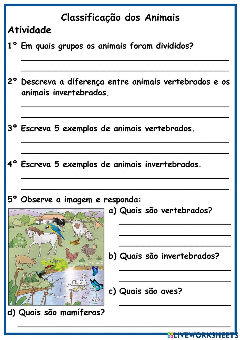 Classificação dos Animais