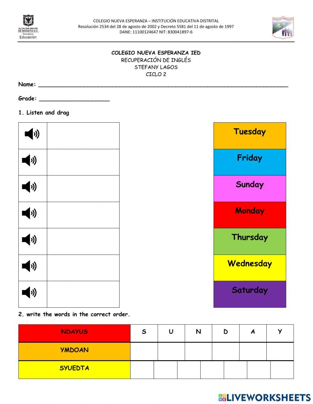 Recuperaciones ciclo 2