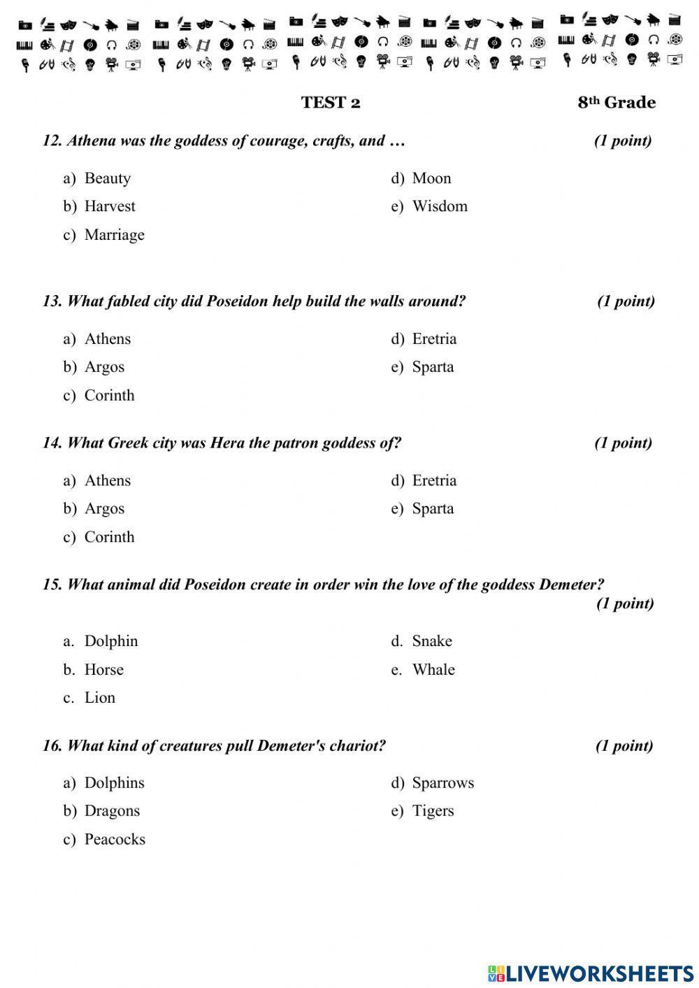 Test 2 (Ancient Greece)