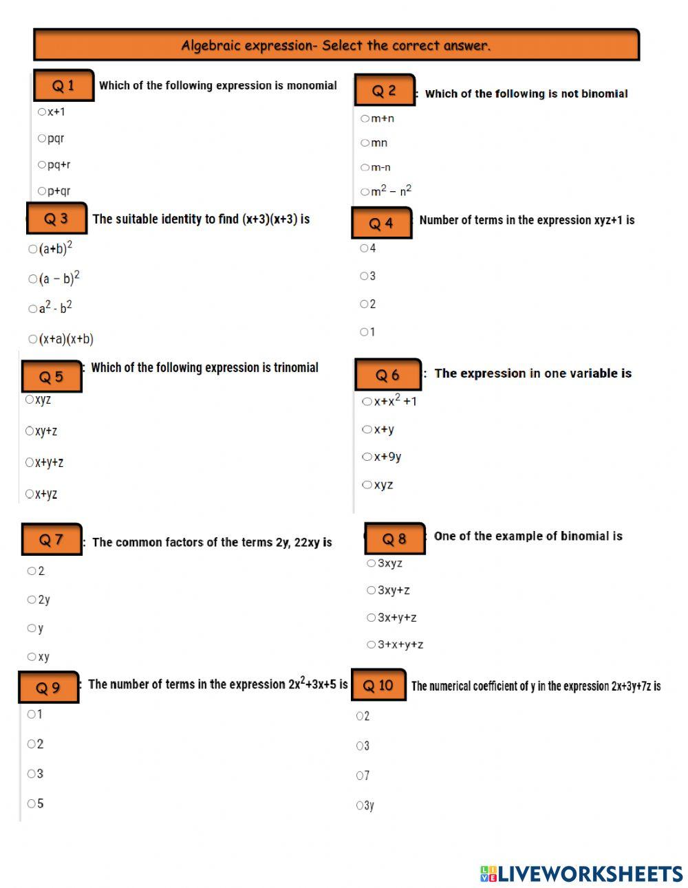 Math Grade 8