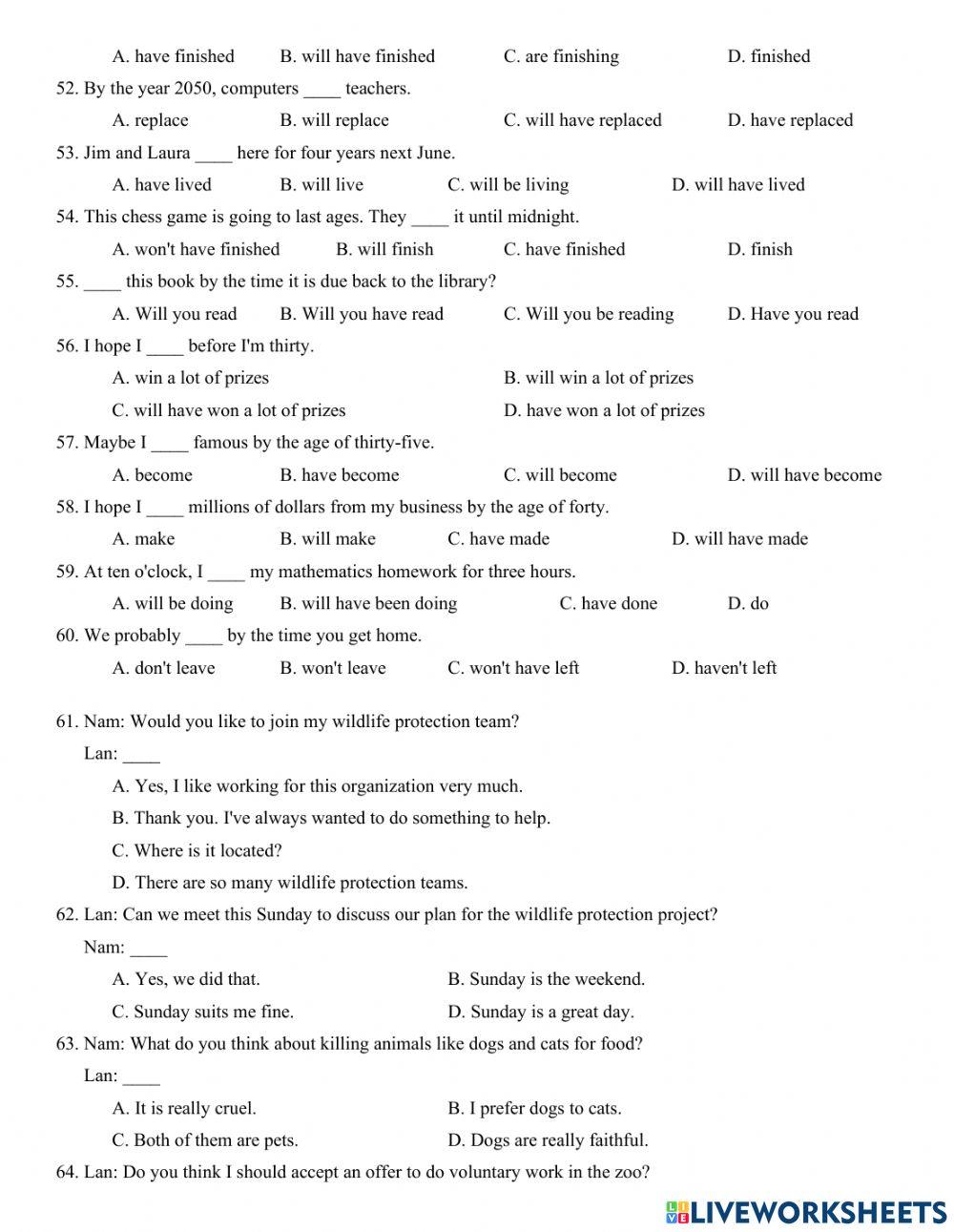 NOV 4th. unit 6. review 1