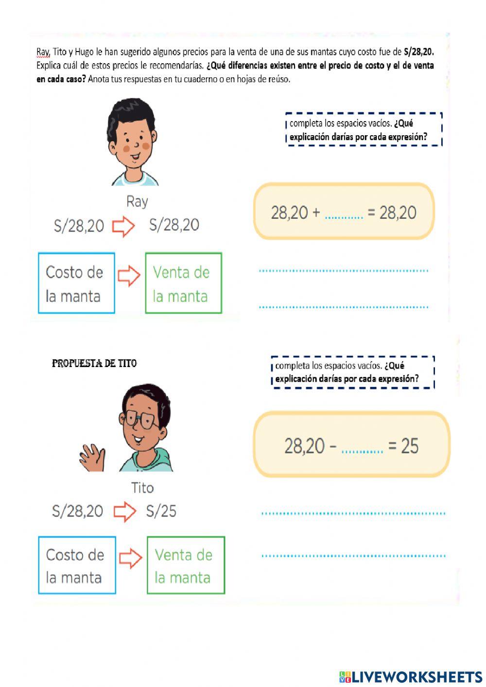 Problemas de decimales