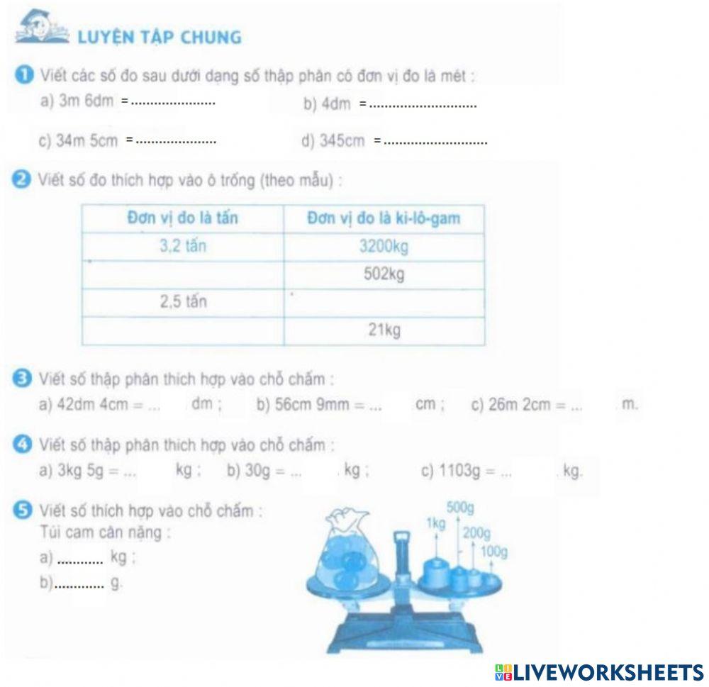 Luyện tập chung SGK trang 48