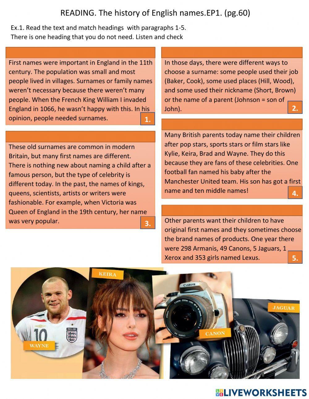 The history of English names.EP1. (pg.60)