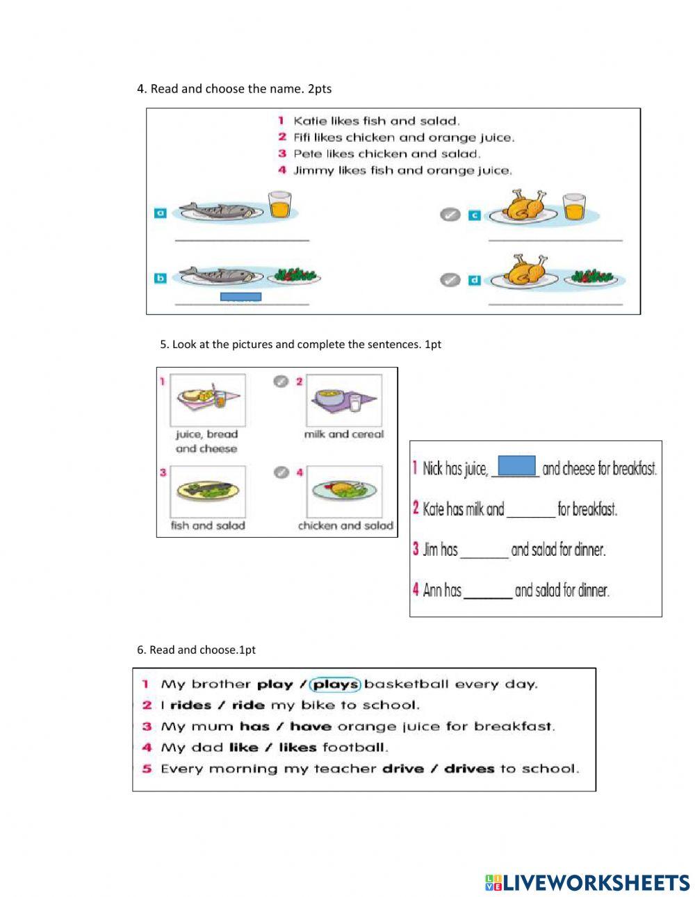 APORTE II QUIMESTRE PARCIAL I 4TH GRADE